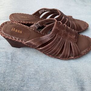 Bass Woman Leather Upper Shoes Sandals Size 8M